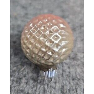 Vtg Christmas Tree Ornament Mercury Glass Shiny Brite Quilted Diamond Ball 1.5in